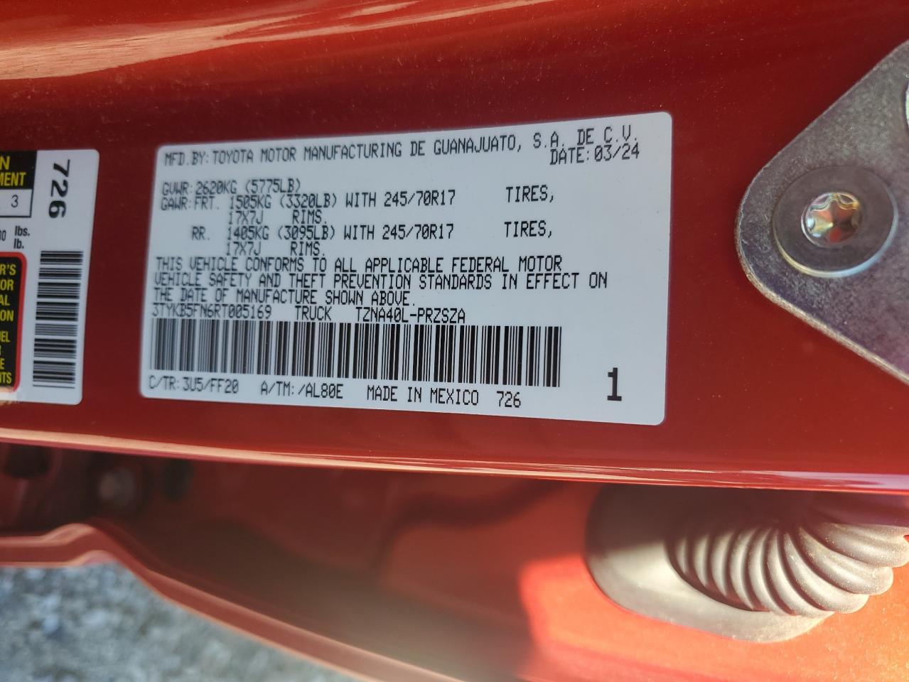 TOYOTA TACOMA DOUBLE CAB