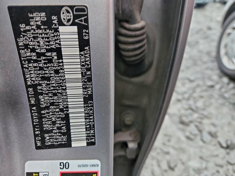 2016 TOYOTA COROLLA L #3302868933