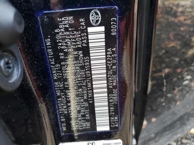 2020 TOYOTA CAMRY XSE #3294414528