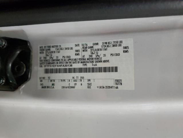 2017 FORD F150 SUPER - 1FTFX1EFXHFA30138