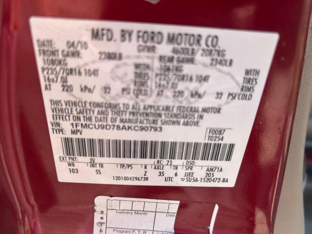 2010 FORD ESCAPE XLT #3303944714