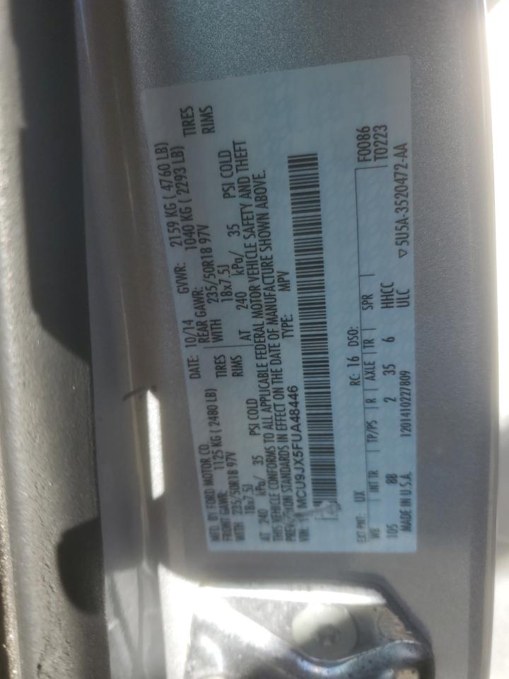 Lot #3304515488 2015 FORD ESCAPE TIT