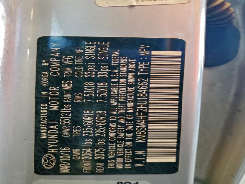 2017 HYUNDAI SANTA FE S #3296337441