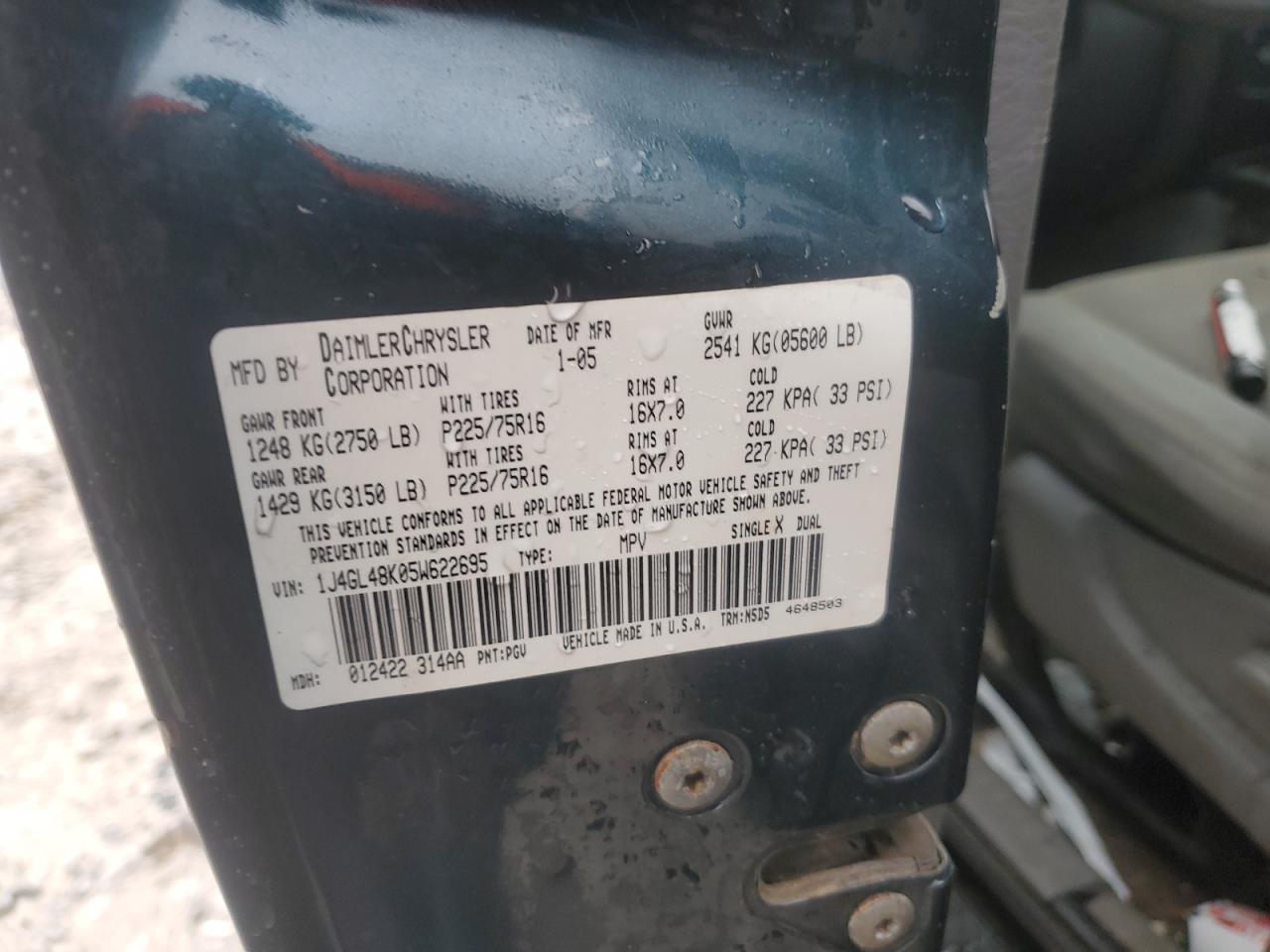 Lot #3291466483 2005 JEEP LIBERTY SP