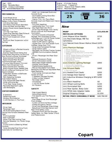 2021 MERCEDES-BENZ A 220 W1K3G4EB2MJ262764