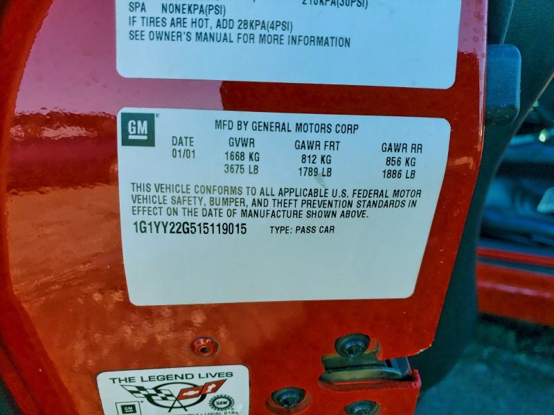 2001 CHEVROLET CORVETTE #3304021615