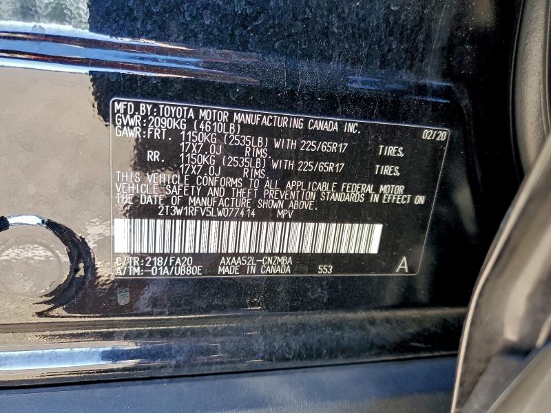 2020 TOYOTA RAV4 XLE #3310376958