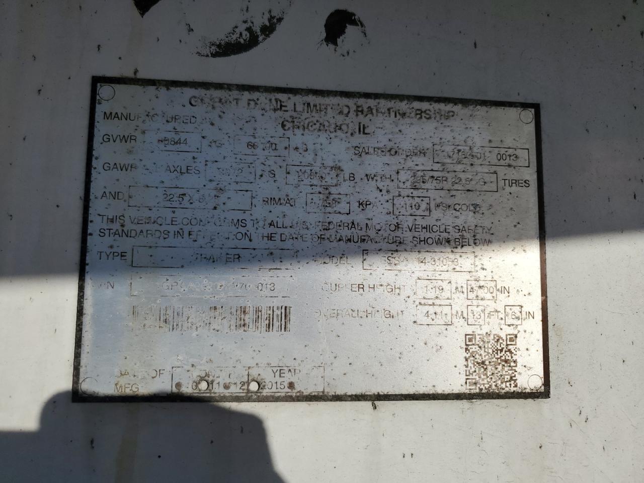 Lot #3308313152 2017 GREAT DANE TRAILER