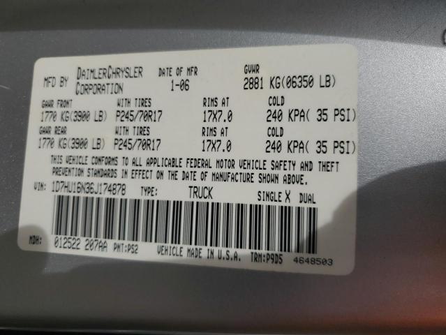 2006 DODGE RAM 1500 S #3302948650