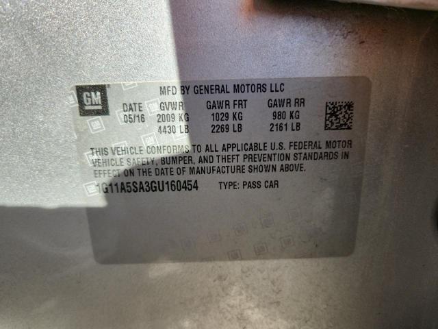 2016 CHEVROLET MALIBU LIM 1G11A5SA3GU160454