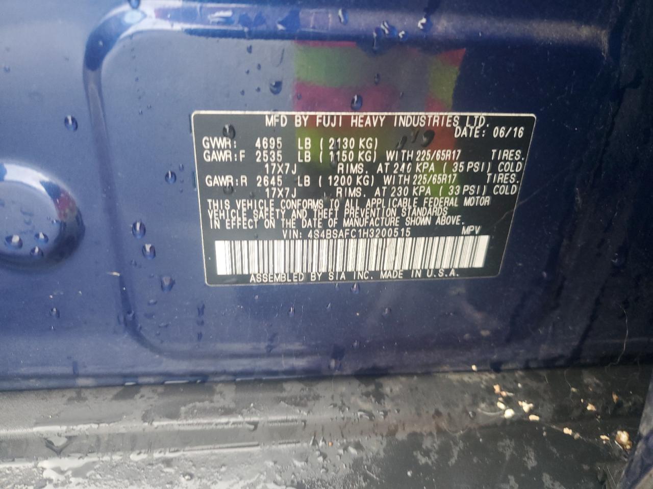 SUBARU OUTBACK 2.5I PREMIUM