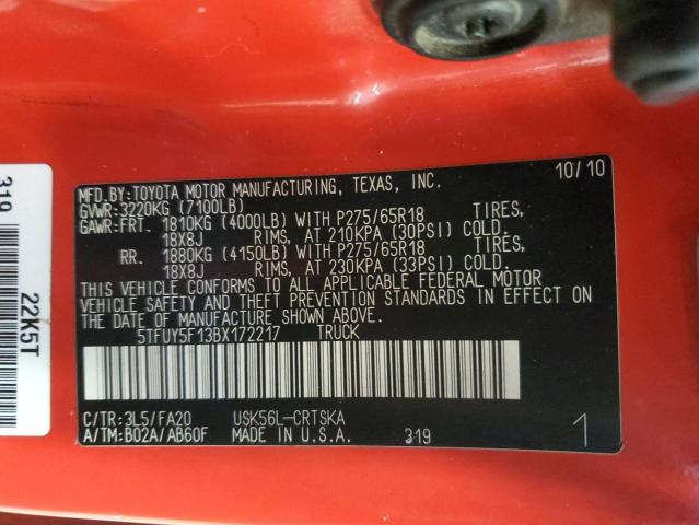 2011 TOYOTA TUNDRA DOU - 5TFUY5F13BX172217