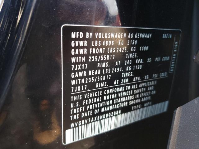 2017 VOLKSWAGEN TIGUAN WOL WVGRV7AX8HK002684