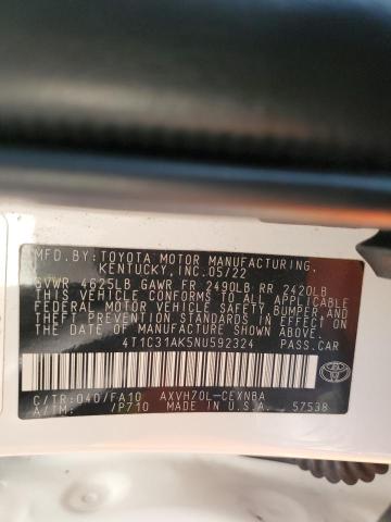 2022 TOYOTA CAMRY LE #3292642601