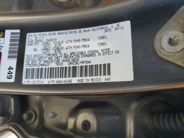 2016 TOYOTA TACOMA DOU #3297036489