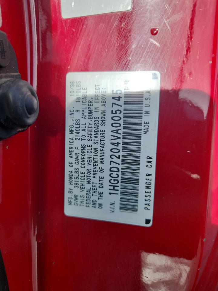 Lot #3305896299 1997 HONDA ACCORD SE