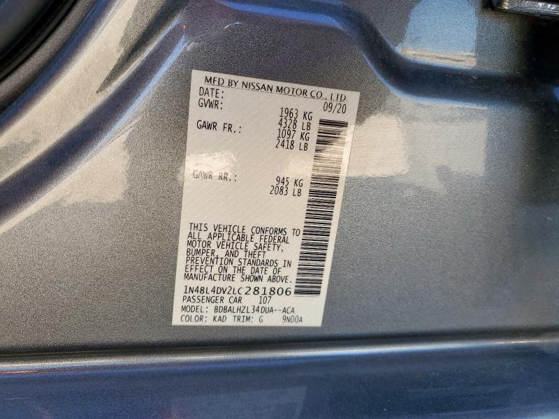 2020 NISSAN ALTIMA SV #3287642034