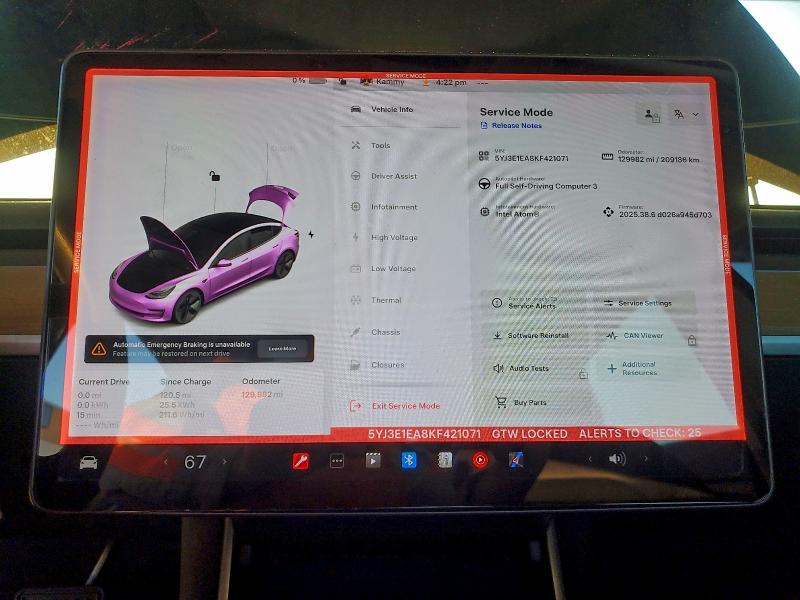 2019 TESLA MODEL 3 #3302631095