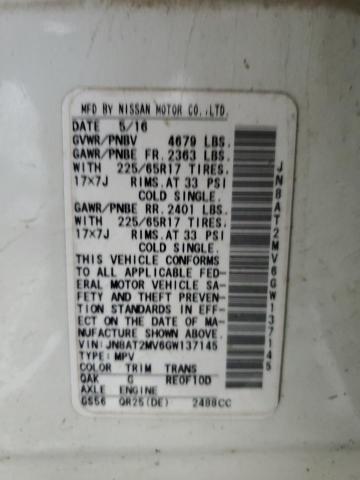 2016 NISSAN ROGUE S #3287670067