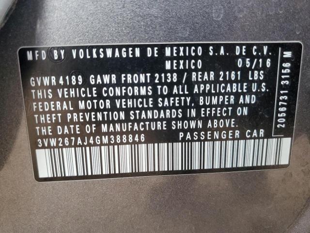 2016 VOLKSWAGEN JETTA S #3292833594