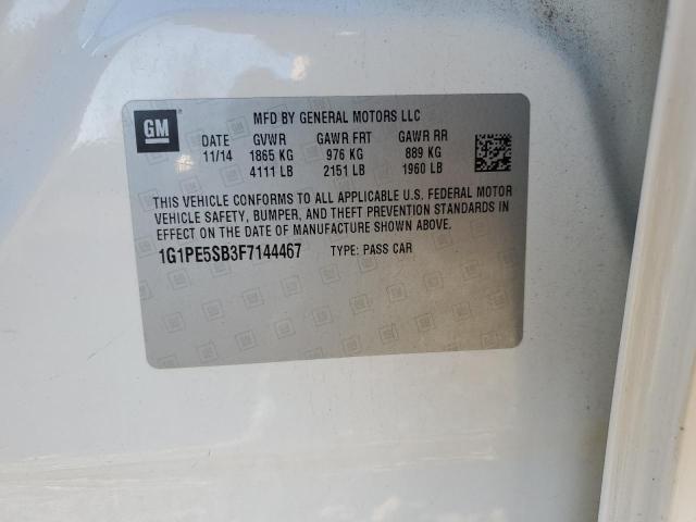 2015 CHEVROLET CRUZE LT 1G1PE5SB3F7144467