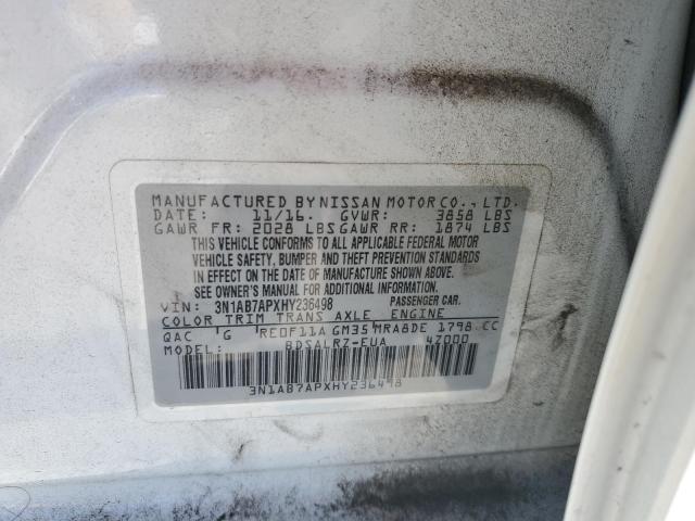 2017 NISSAN SENTRA S #3296471635