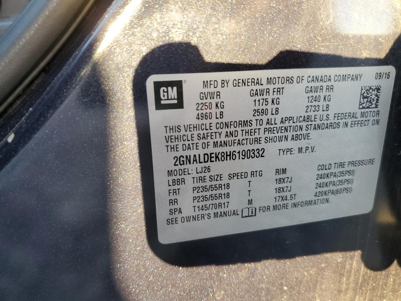 CHEVROLET EQUINOX PREMIER