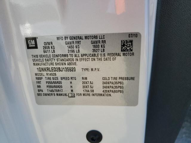 2011 CHEVROLET TRAVERSE L - 1GNKRLED2BJ135920