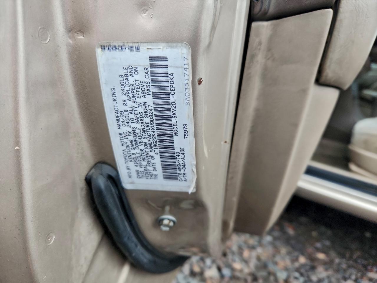 Lot #3318892913 1999 TOYOTA CAMRY CE