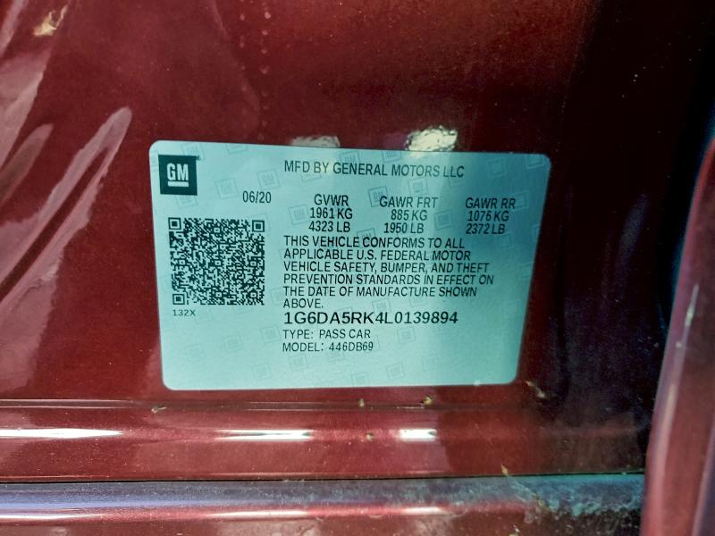 2020 CADILLAC CT4 LUXURY #3302635007