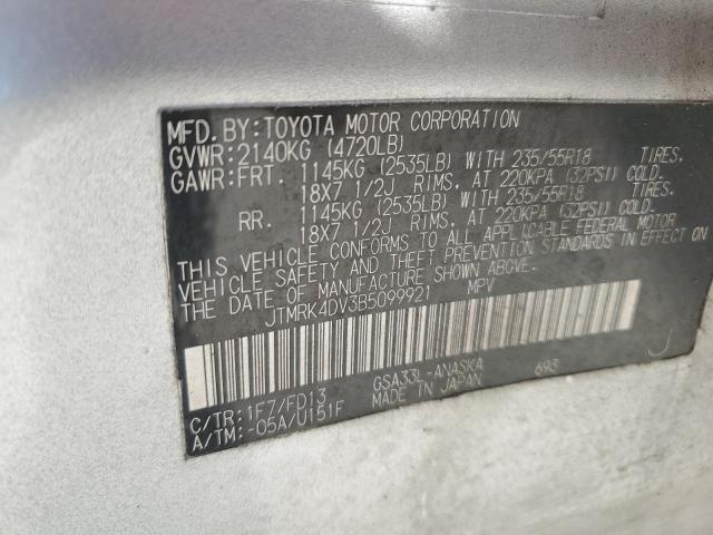 2011 TOYOTA RAV4 SPORT - JTMRK4DV3B5099921