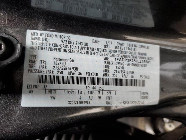 2018 FORD FOCUS SE #3311469323