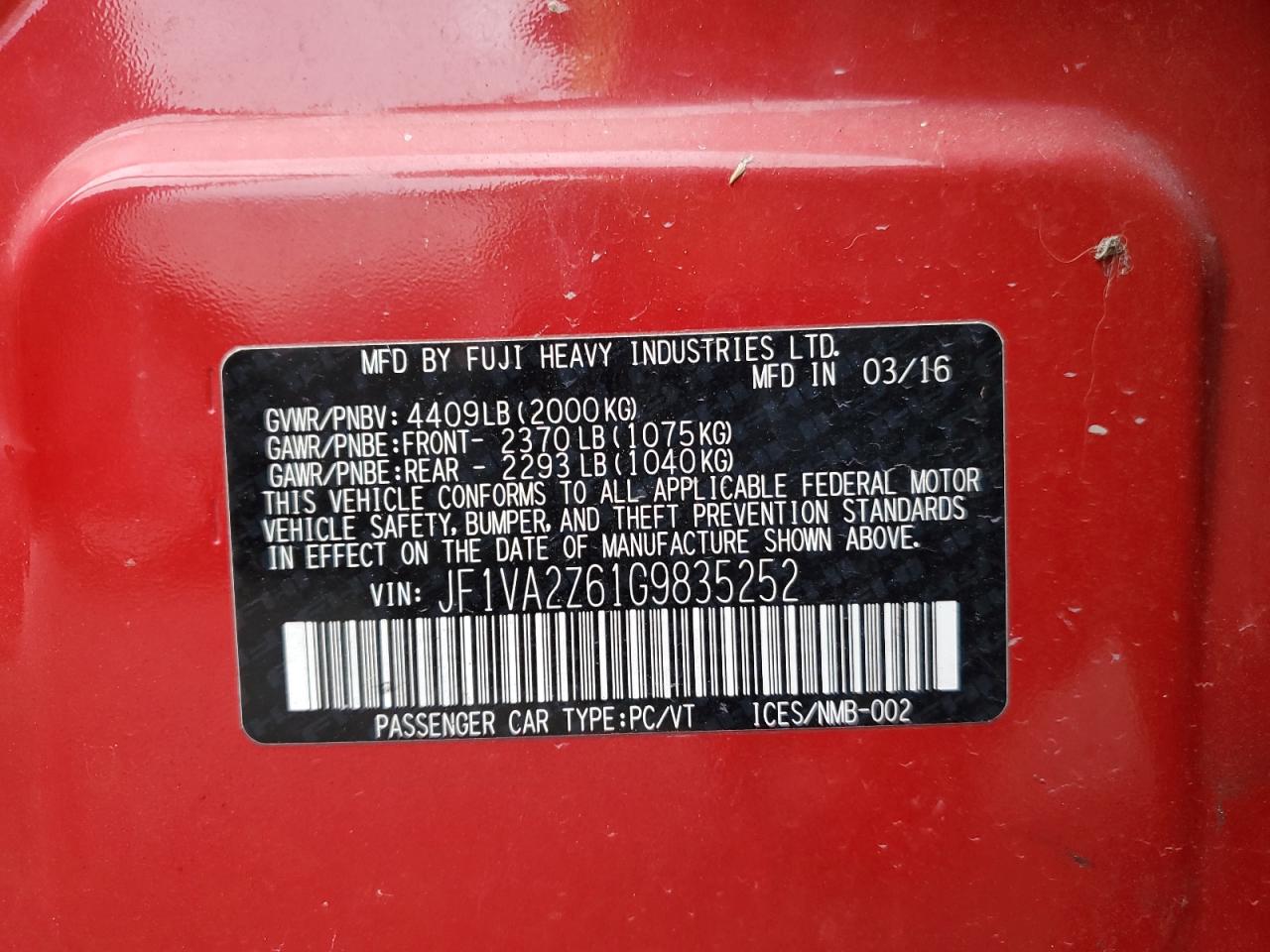 SUBARU WRX STI LIMITED