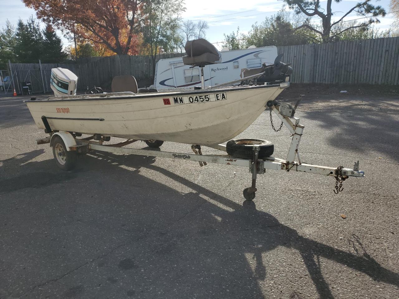 Lot #3291376150 1978 SEA NYMPH BOAT W/TRL