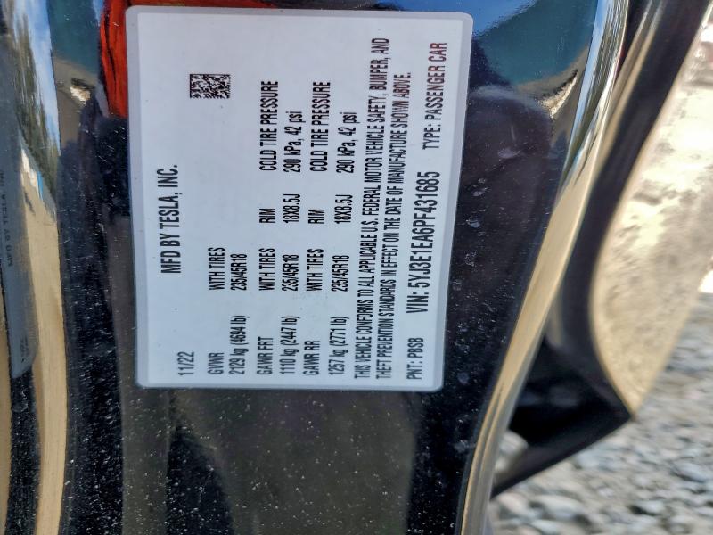 2023 TESLA MODEL 3 #3301752353