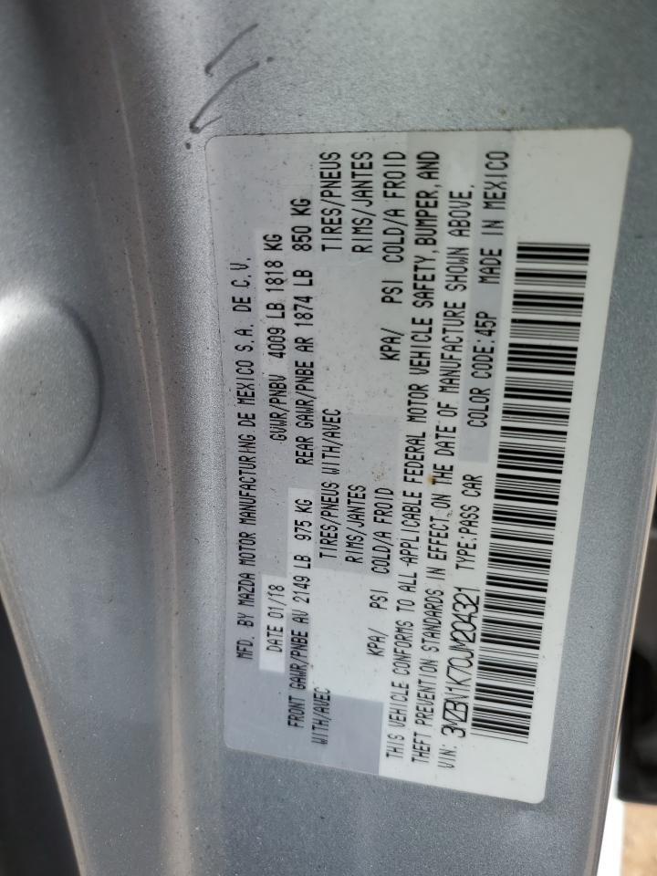 Lot #3316817401 2018 MAZDA 3 SPORT