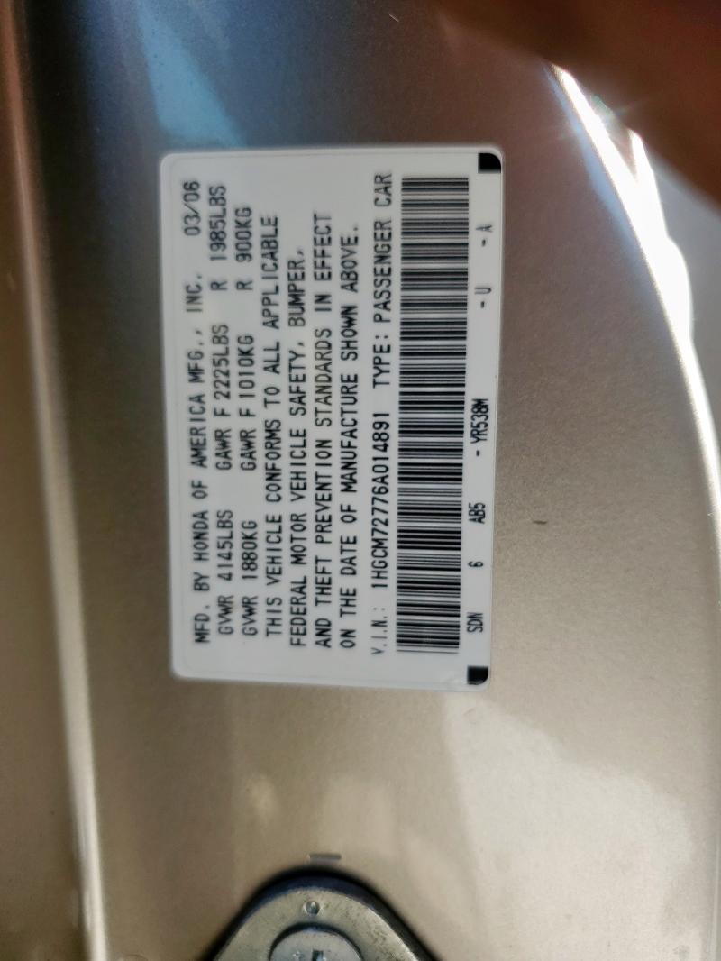 2006 HONDA ACCORD EX #3289935538