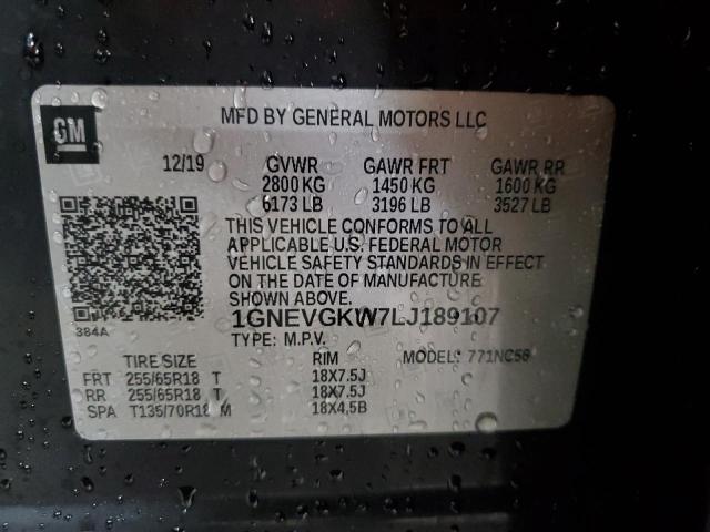 2020 CHEVROLET TRAVERSE L #3287611032