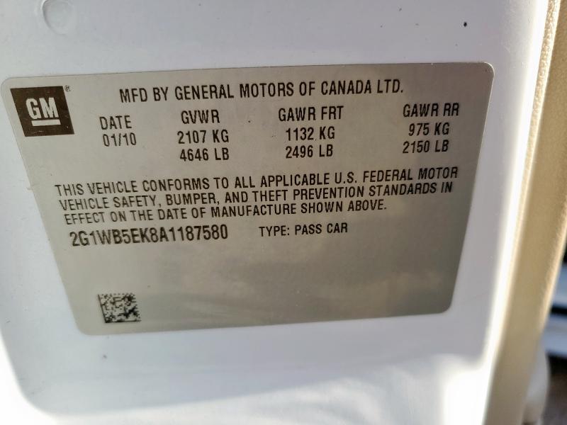 2010 CHEVROLET IMPALA LT #3302685002