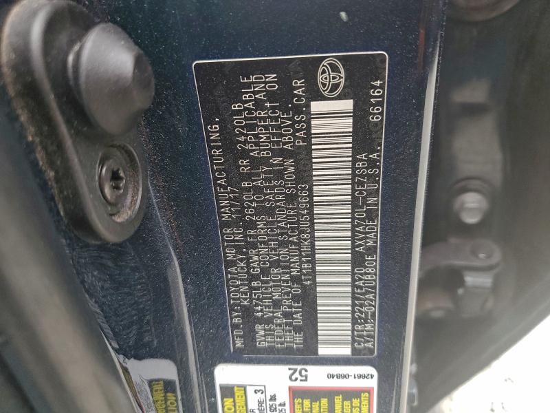 2018 TOYOTA CAMRY L #3302738016