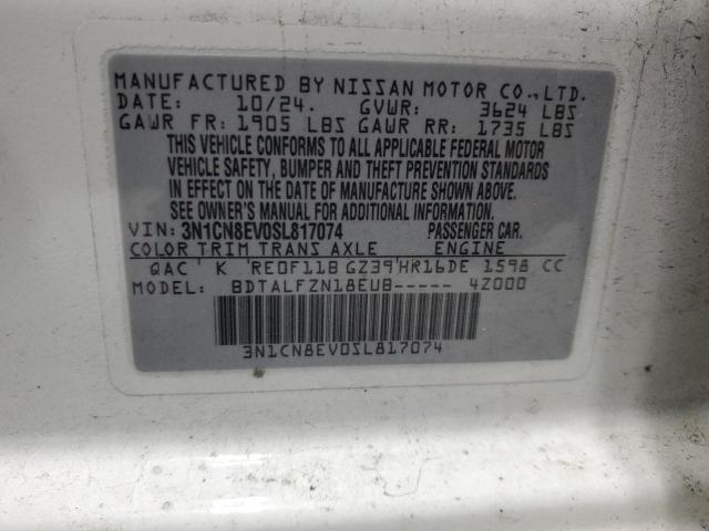 2025 NISSAN VERSA SV - 3N1CN8EV0SL817074