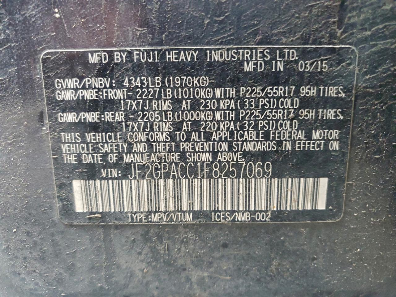 SUBARU XV 2.0 PREMIUM