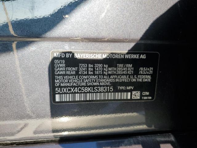 2019 BMW X7 XDRIVE5 - 5UXCX4C58KLS38315