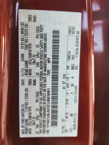 2014 FORD ESCAPE TIT #3292535718