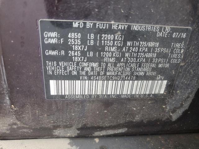 2017 SUBARU OUTBACK TO #3281790900