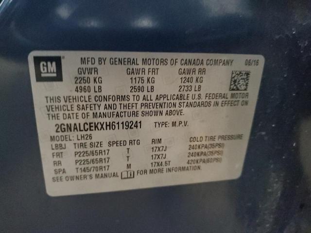 2017 CHEVROLET EQUINOX LT #3303820422