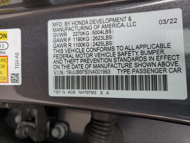 2022 ACURA TLX TECH A #3301606622