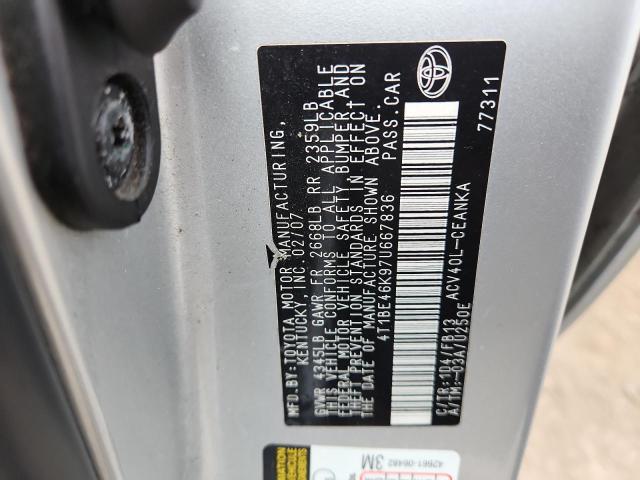 2007 TOYOTA CAMRY CE #3296352107