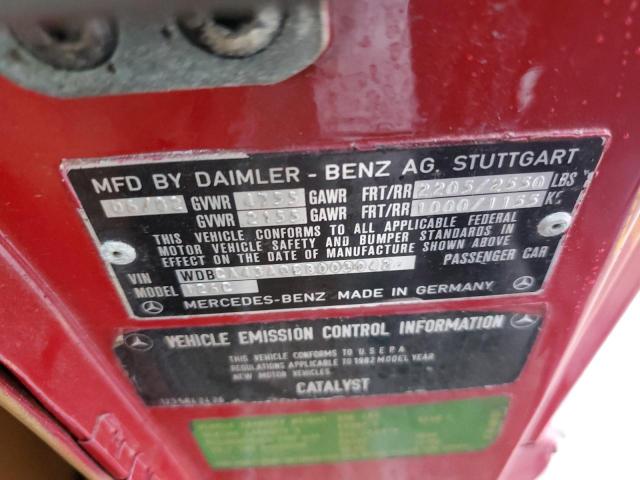 1982 MERCEDES-BENZ 380 SEC #3291158007