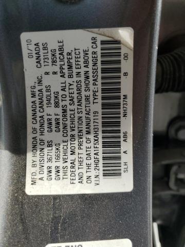 2010 HONDA CIVIC LX #3302890956